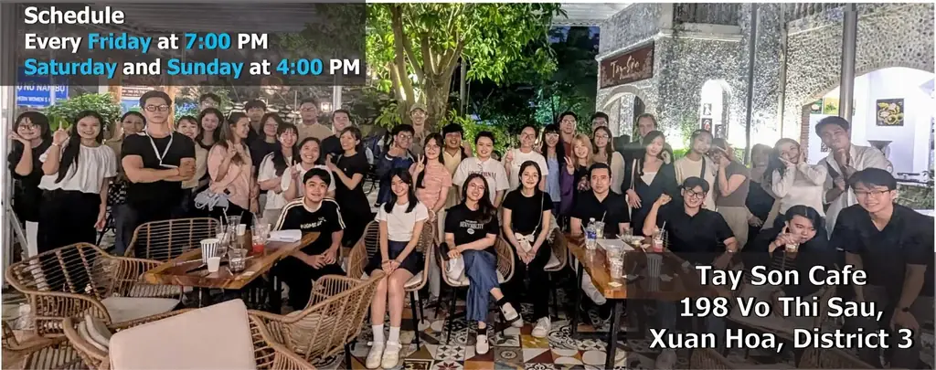 Lịch sinh hoạt Buddies Club tại Tay Son Cafe, 198 Võ Thị Sáu, Quận 3, Sài Gòn